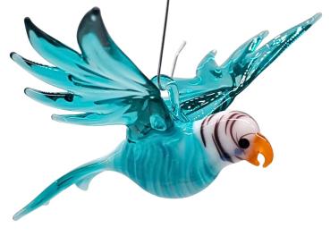 Preview: kleiner Wellensittich - fliegend - , türkis