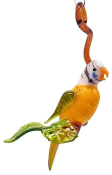 Preview: Hängevogel - Wellensittich auf Ast /klein (gelb-grün)