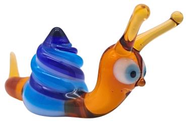 kleine Schnecke, blau