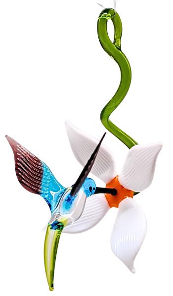 Blüte mit Kolibri, hängend