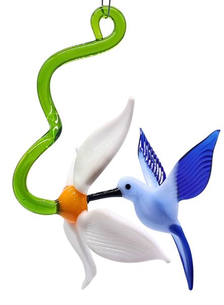 Blüte mit Kolibri, hängend