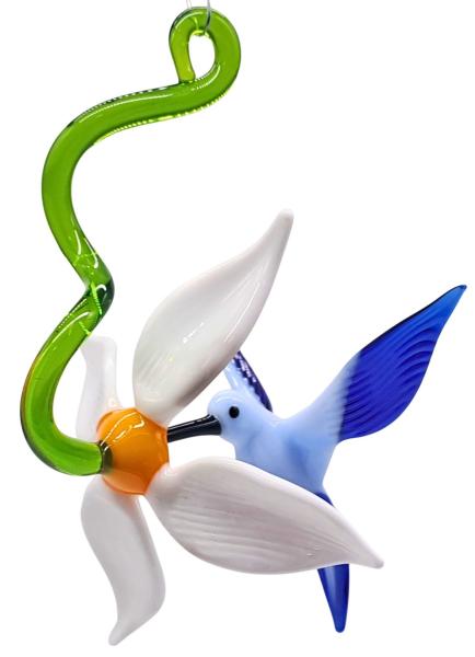 Blüte mit Kolibri, hängend