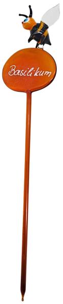 Kräuterstecker mit Biene / Basilikum