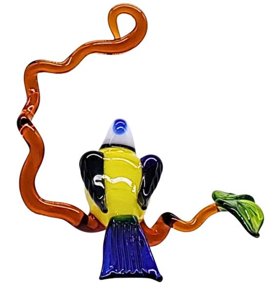 Hängevogel - Blaumeise auf Ast - klein, dunkelblau