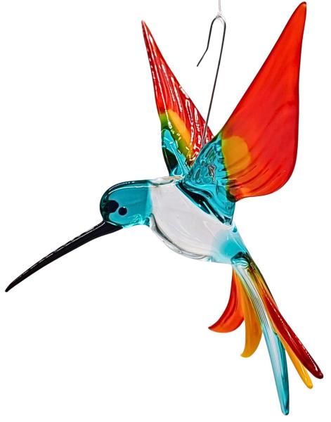 Hängevogel, Kolibri (türkis-gelb-rot)