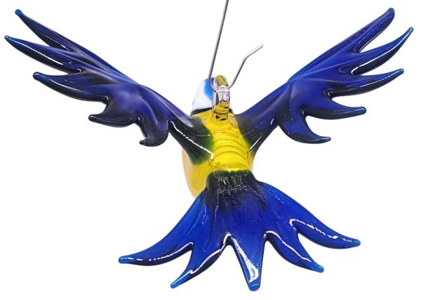 kleine Blaumeise, fliegend zum aufhängen (dunkelblau)