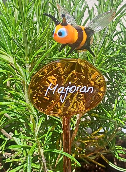 Kräuterstecker mit Biene / Majoran