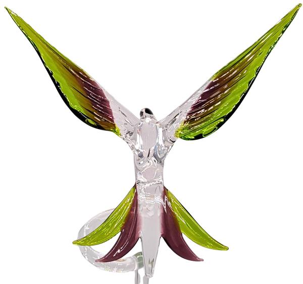 Orchideenstab - Kolibri (normale Ausführung / transp.-lila-grün)