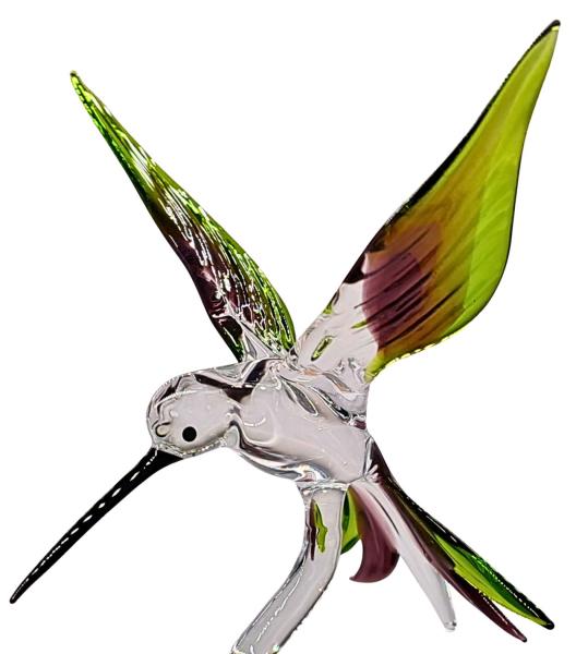 Orchideenstab - Kolibri (normale Ausführung / transp.-lila-grün)
