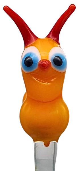 Orchideenstab mit Raupe, d/gelb (normale Ausf.)