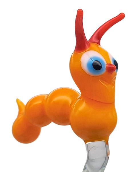 Orchideenstab mit Raupe, d/gelb (normale Ausf.)