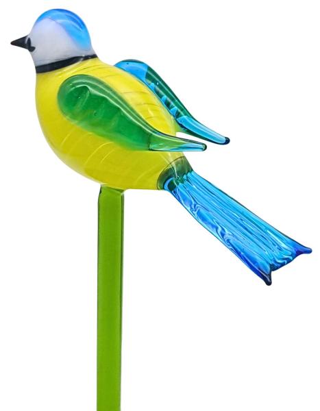 Pflanzenstecker mit Blaumeise