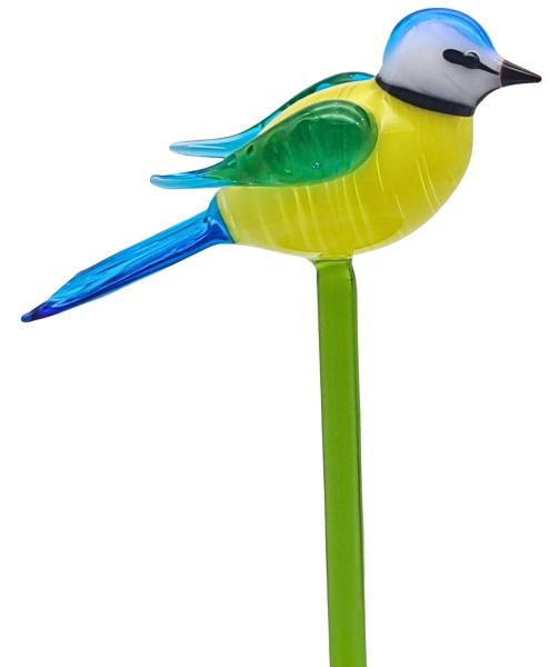 Pflanzenstecker mit Blaumeise