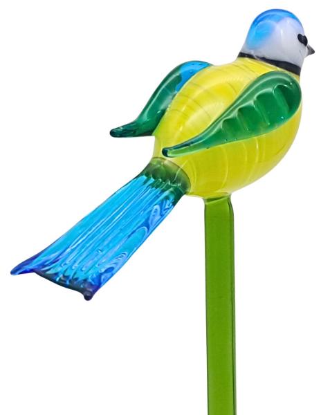 Pflanzenstecker mit Blaumeise
