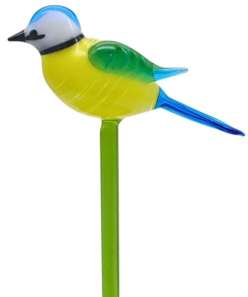 Pflanzenstecker mit Blaumeise