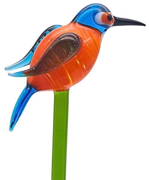 Pflanzenstecker, Eisvogel mit geschl. Flügeln