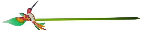 Pflanzenstecker mit Kolibri (rot-gelb-grün)
