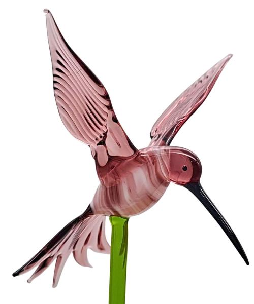 Pflanzenstecker mit Kolibri (lila)