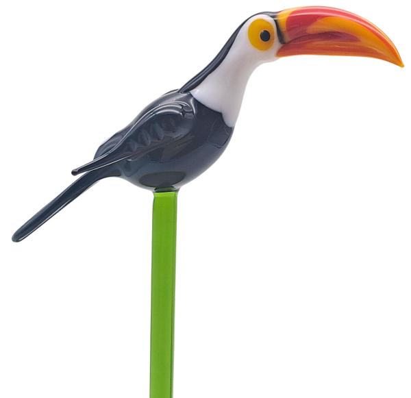 Pflanzenstecker, Tukan mit geschl. Flügeln