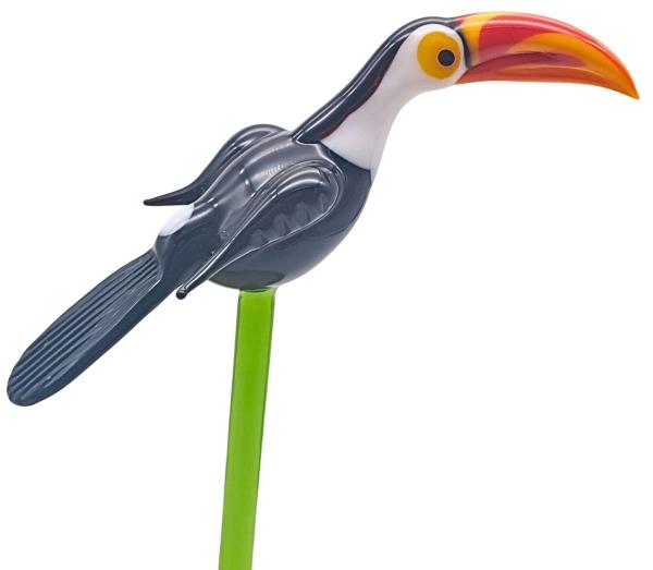 Pflanzenstecker, Tukan mit geschl. Flügeln
