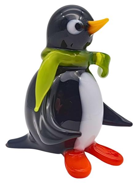 Pinguin mit Schal (grün)