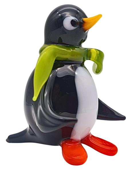Pinguin mit Schal (grün)