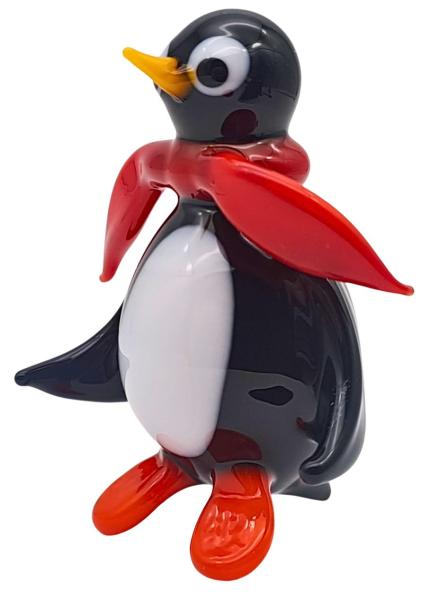 Pinguin mit Schal (rot)