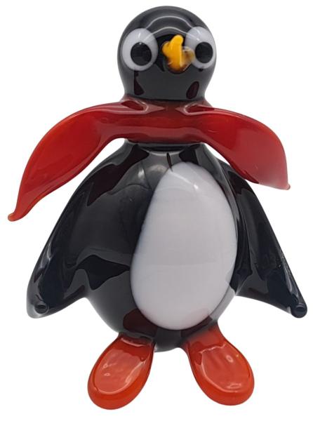 Pinguin mit Schal (rot)