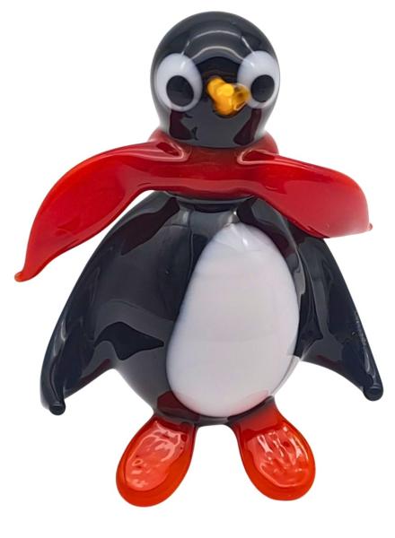 Pinguin mit Schal (rot)