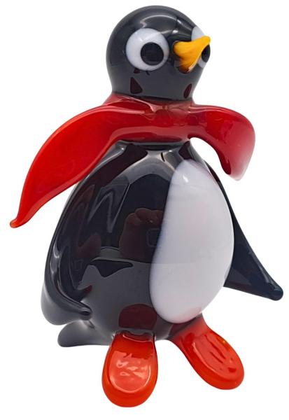 Pinguin mit Schal (rot)