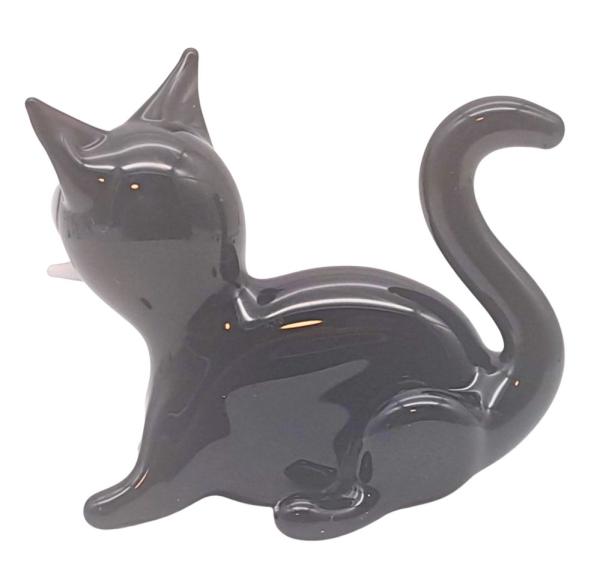 Katze sitzend (schwarz)