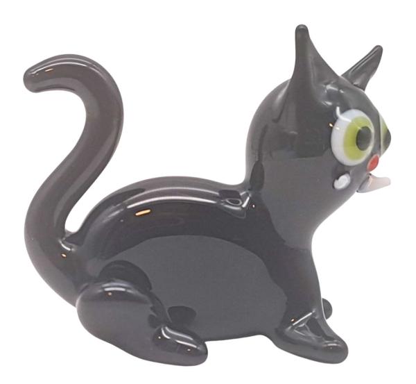 Katze sitzend (schwarz)