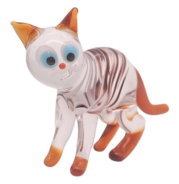 Katze, stehend (transp.-braun mit Streifen)