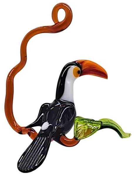 Hängevogel - Tukan auf Ast - klein