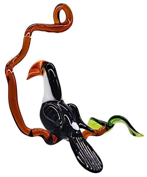 Hängevogel - Tukan auf Ast - klein