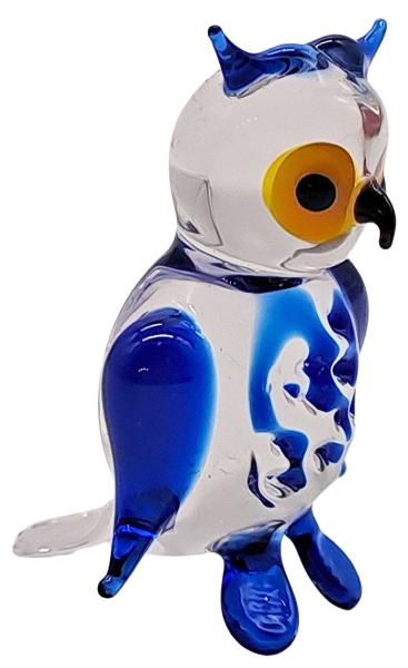 Eule, blau