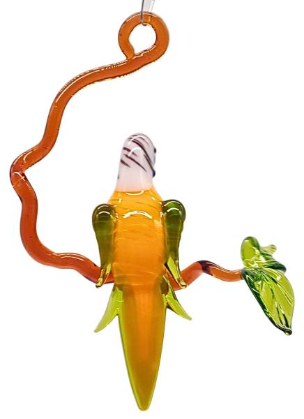 Hängevogel - Wellensittich auf Ast /klein (gelb-grün)