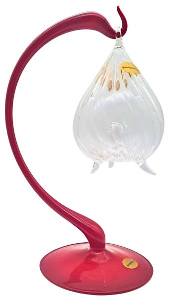 Obstfliegenfalle mit Ständer (rot/transp.-gerippt)