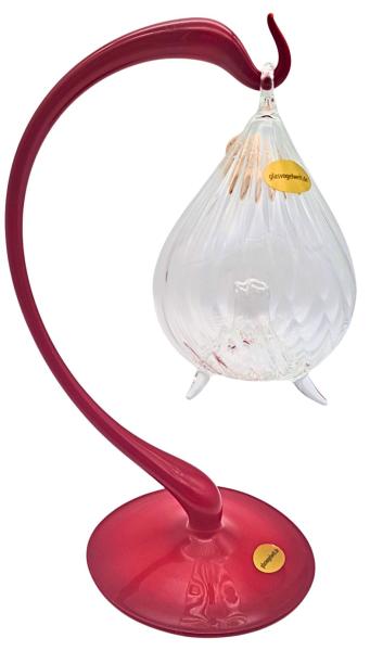Obstfliegenfalle mit Ständer (rot/transp.-gerippt)