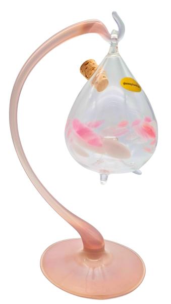 Obstfliegenfalle mit Ständer (rosa/transp.-rosa-weiß)